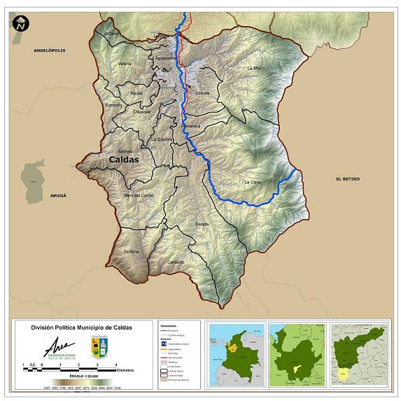 División Política de Caldas, Antioquia